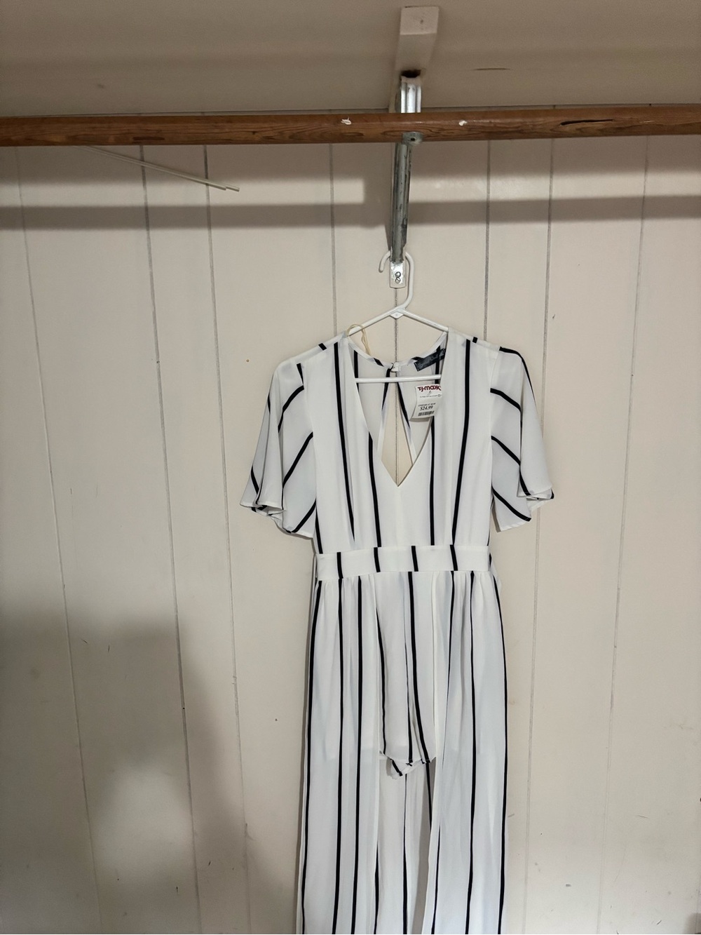 Crystal Doll White and Black Striped Kids One Piece Bodysuit